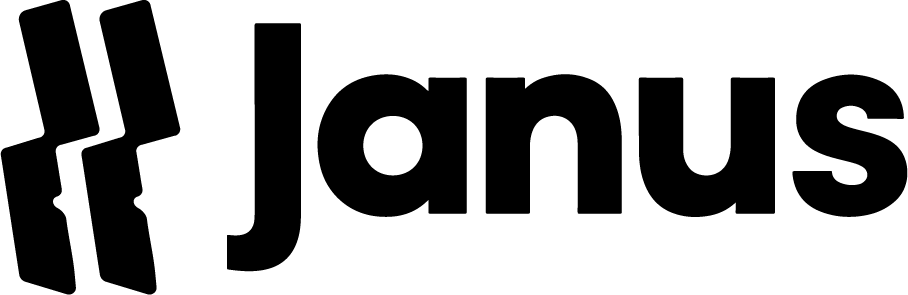Logotipo Janus negro